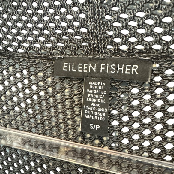 Eileen Fisher Open Knit 100% Tencel Lyocell Long Cardigan Size S - Picture 5 of 7